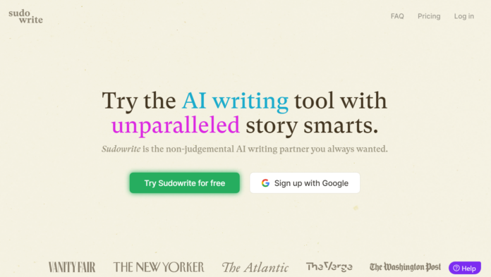 Sudowrite AI.